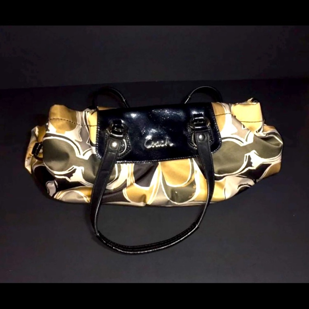 Coach large sateen hobo satchel